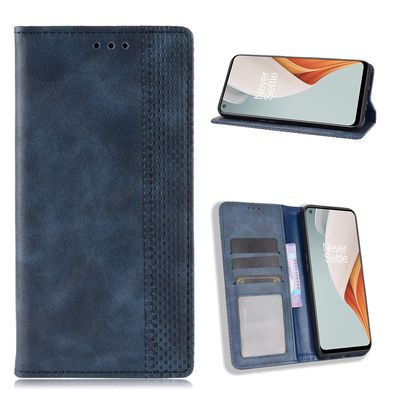 Bofink Vintage läder OnePlus Nord N100 fodral - Blå