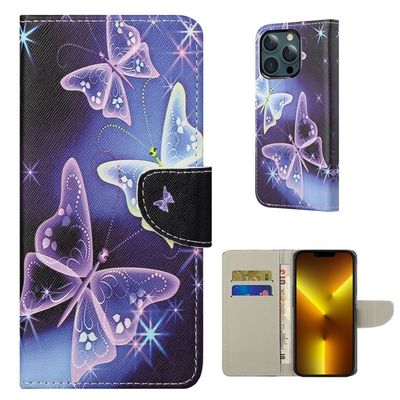 Wonderland iPhone 13 Pro Max flip-etui - Levende Sommerfugl
