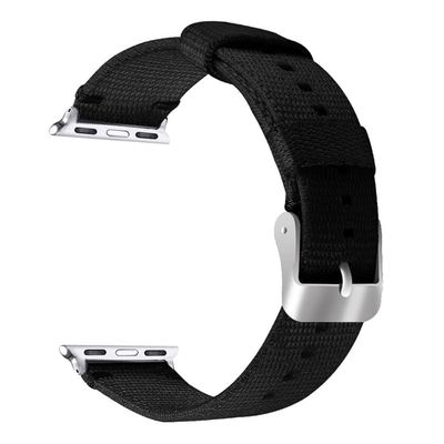 Apple Watch (41mm) enkel nylon-urrem - Sort