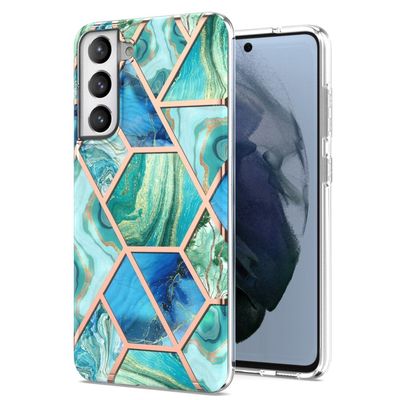 Marble Samsung Galaxy S21 FE Etui - Grønn