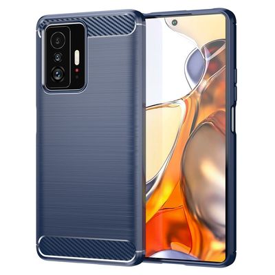 Carbon Flex Etui Xiaomi 11T / 11T Pro - Blå