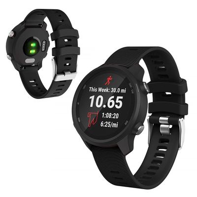 Garmin Vivomove / Forerunner 245 Music / 645 Music klockarmband i silikon - Svart