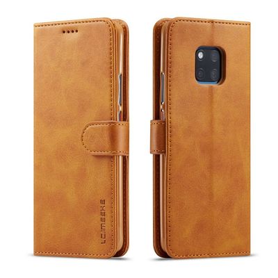 LC IMEEKE Huawei Mate 20 Pro beskyttelses deksel av syntetisk skinn - brun