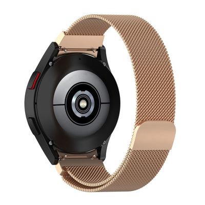 20 mm milanesisk urrem i rustfrit stål til Samsung Galaxy Watch 4 - Rødguld