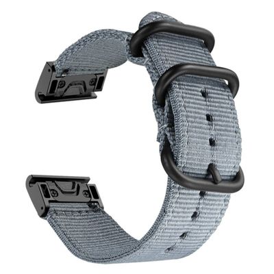 26 mm klokkerem i nylon for Garmin-klokke - Grå