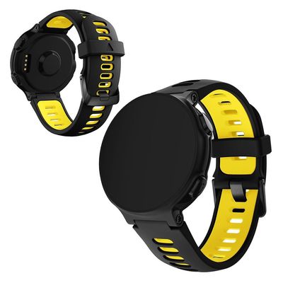 Garmin Forerunner 735XT / 220 / 230 / 235 / 620 / 630 hållbar silikon klockarmband - svart / gul