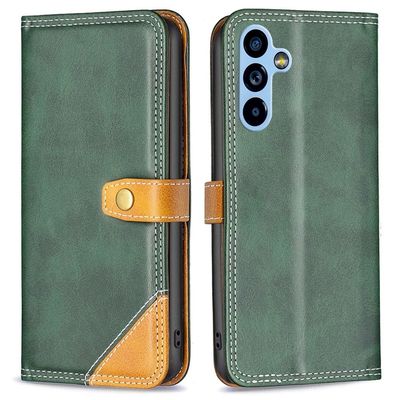 BINFEN tofarget læretui for Samsung Galaxy A54 - Grønn