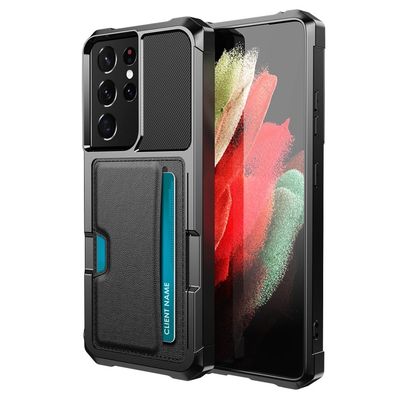 CaseMe vintage Samsung Galaxy S21 Ultra 5G fodral - Svart