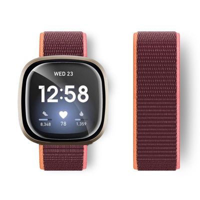 Fitbit Sense 2 / Versa 4 nylonhihna - Luumu Väri