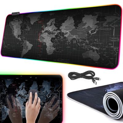 LED Gaming Musematte - Verdenskart - 80x30cm - RGB