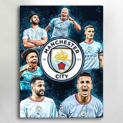 Lerretsbilde / Bilde - Manchester City - 40x30 cm - Lerret