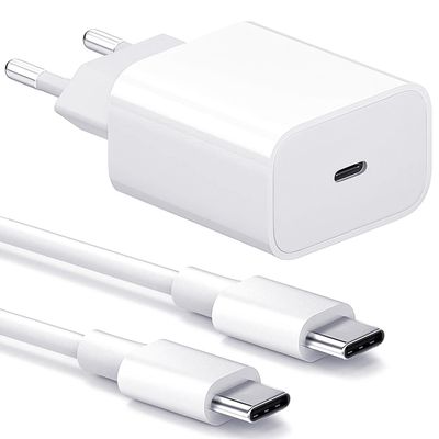 Lader til iPhone 15 / 16 - Hurtiglader - Adapter + Kabel 25W USB-C - iPhone 15 / 16 (25W)