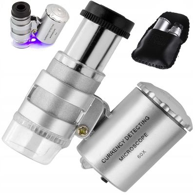 Suurennuslasi / UV Mikroskooppi – 60x Suurennos & Valo