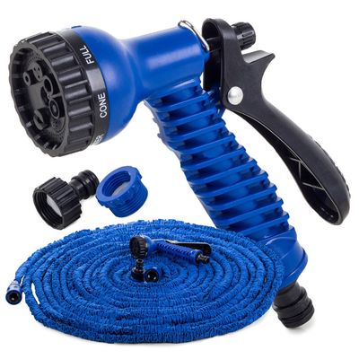 Trädgårdsslang med Strålpistol - 60 meter - Blue