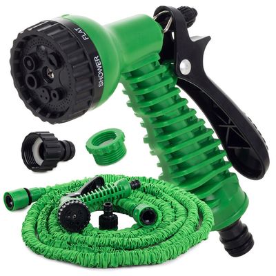 Trädgårdsslang med Strålpistol - 15 meter - Green