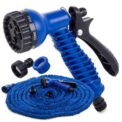 Trädgårdsslang med Strålpistol - 30 meter - Blue