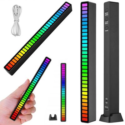 Lydstyrt RGB LED-lampe - 18 cm - Svart