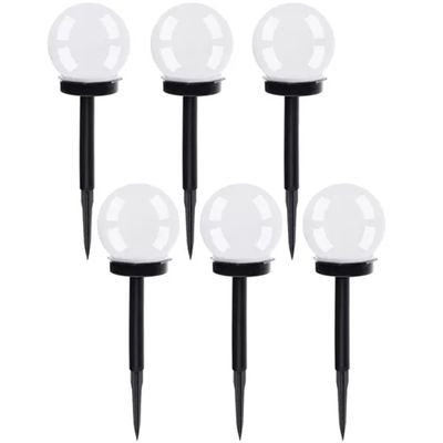 LED-hagelamper med solcelle – 6-pak