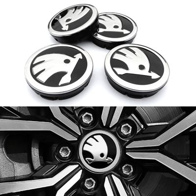 Skoda Senterkopper / Hjulnav Bil Emblem - 4-pak - 56 mm