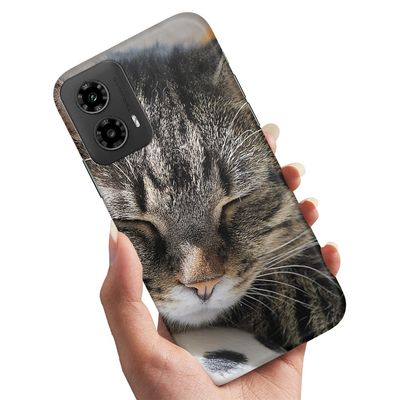 Deksel / Mobildeksel til Motorola Moto G34 5G - Sovende Katt