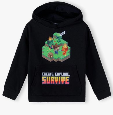 Minecraft Hettegenser for Barn - Hettegenser - 8 år