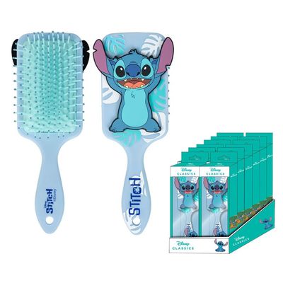 Disney Lilo & Stitch 3D Hårbørste med Blad - 23,5 cm