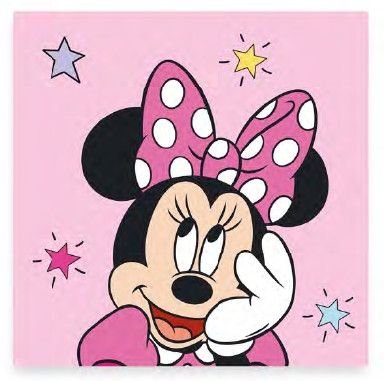 Disney Minni Mus stjernehåndkle, ansiktshåndkle, 30x30 cm håndkle