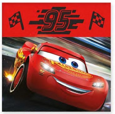 Disney Cars Håndkle med flaggmotiv, ansiktshåndkle, 30x30 cm