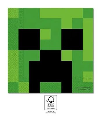 Minecraft FSC Servietter - 20-pak