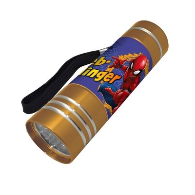 Spiderman LED-lommelykt i gull