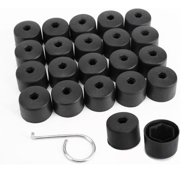 Hjulmøtrikdæksel / Hjulboltshætte 17mm - 20-Pak