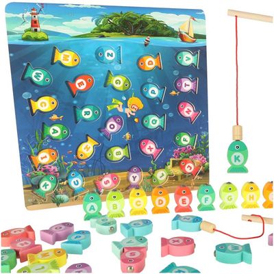 Montessori trefiskefiskemagnetspill