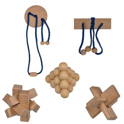 2-Pack - Träpussel - Pussel - Tankespel / Hjärngympa