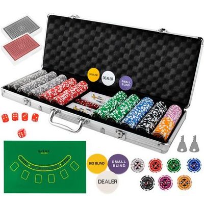 Pokersett med Koffert & Tilbehør - 500 Chips – Poker