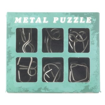 6-Pak - Metallpuslesett - Puslespill - Tankelek / Hjerneøvelse