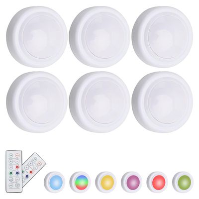 6-Pack - LED-Spotlights med Fjärrkontroll - Trådlös - 6-Pack