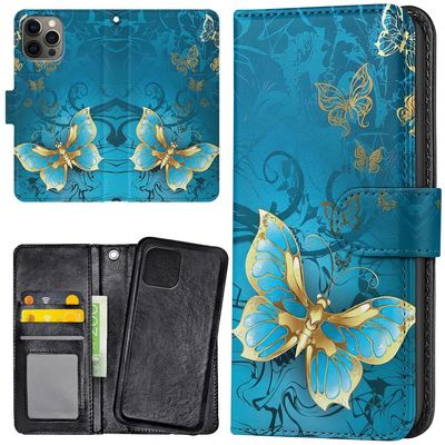 iPhone 14 Pro Max - Lommebok Deksel Sommerfugler