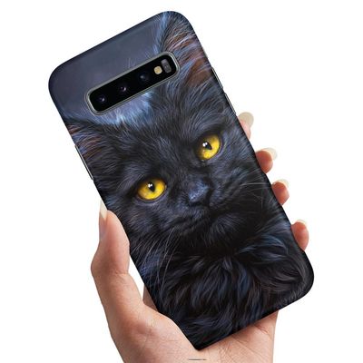 Deksel / Mobildeksel til Samsung Galaxy S10e - Svart Katt