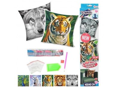 Diamantmaling putetrekk/ Diamond Painting Cushion cover- Dyr