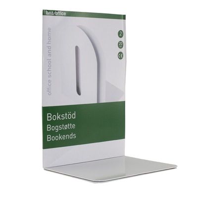 Bokstöd i Metall - H: 20 cm - 2 st - Off White