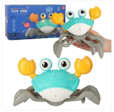 Interaktiv Krabbe Krabbe Baby Krabbe Musik Legetøj, Elektronisk Lys Up Kravle Legetøj