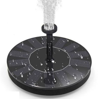 Vattenfontän solcellsdriven 16 cm Svart