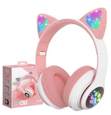Trådløse katteørehovedtelefoner med bluetooth til katte