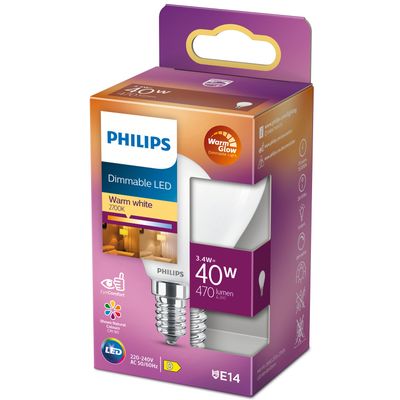 LED E14 Globe 3,4 W (40 W) Frost Dim WarmGl 470