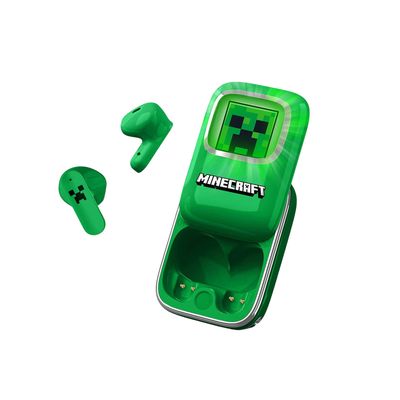 MINECRAFT Hodetelefon Grønn In-Ear TWS Slide Med LED