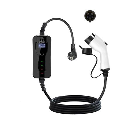 3,5KW 8-10-13-16A justerbar ström 1 fas 5m Typ 1 bärbar elbilsladdare, flera skyddsfunktioner, IP55 vattentät