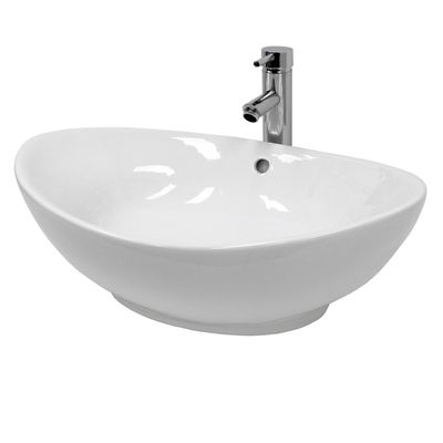 Keramisk vask forfængelighed køkkenbordet håndvask bassin håndvask 590 x 390 mm