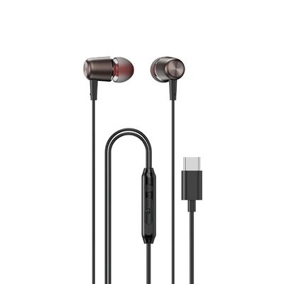 Dudao X1PROT In-Ear-kuulokkeet liitetyllä USB-C-kaapelilla 1,2 m - Musta