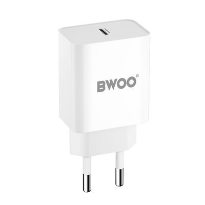 BWOO Hurtig Vægoplader 20W PD USB-C - Hvid