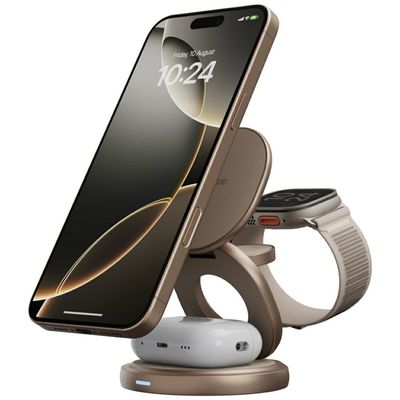 Energea Trådlös laddare iPhone/Apple Watch/Airpods Foldable - Guld